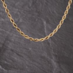 Second Hand 9ct Yellow Gold 16 Inch Rope Chain 41041783