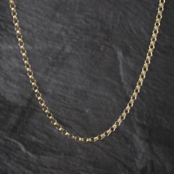 Second Hand 9ct Yellow Gold Circular Double Link 22 Inch Belcher Chain 41041799