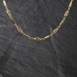 Second Hand 9ct Yellow Gold Fancy 16 Inch Bar Chain 41041801