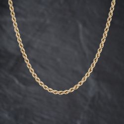 Second Hand 9ct Yellow Gold 24 Inch Rope Chain 41041833