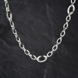 Second Hand 9ct White Gold Fancy 24 Inch Belcher Chain 41041850