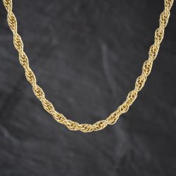 Second Hand 9ct Yellow Gold Oval 21 Inch Rope Chain 41041851