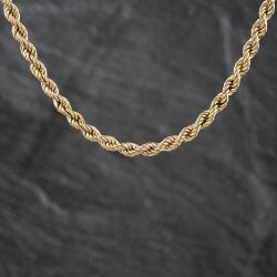 Second Hand 9ct Yellow Gold 18 Inch Rope Chain 41041864