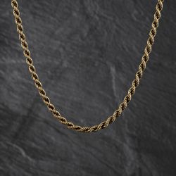 Second Hand 9ct Yellow Gold 18 Inch Rope Chain 41041873