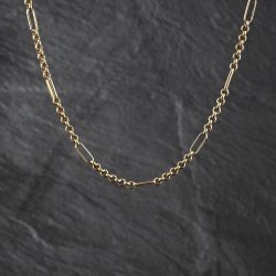 Second Hand 9ct Yellow Gold Nine Plus One Link 18 Inch Belcher Chain 41041879