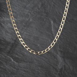 Second Hand 9ct Yellow Gold Square 21 Inch Curb Chain 41041895
