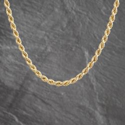 Second Hand 9ct Yellow Gold 18 Inch Rope Chain 41041927