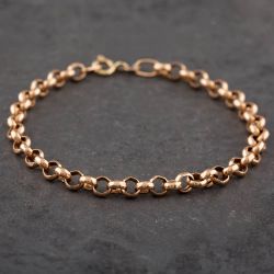 Second Hand 9ct Yellow Gold Round Belcher Chain Bracelet 41051004