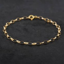 Second Hand 9ct Yellow Gold Belcher Chain Bracelet 4105107