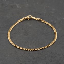 Second Hand 9ct Yellow Gold 7 Inch Curb Chain Bracelet 41061282