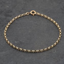 Second Hand 9ct Yellow Gold 7.5 Inch Belcher Chain Bracelet 41061293