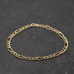 Second Hand 9ct Yellow Gold 8 Inch Curb Chain Bracelet 41061327