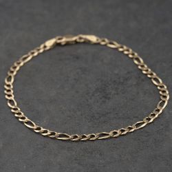 Second Hand 9ct Yellow Gold 7.5 Inch Figaro Chain Bracelet 41061364