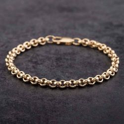 Second Hand 9ct Yellow Gold Belcher Chain Bracelet 410700123