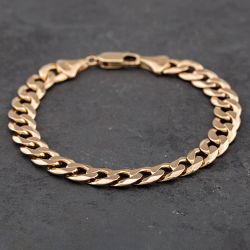 Second Hand 9ct Yellow Gold 8 Inch Curb Chain Bracelet 41081030