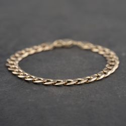 Second Hand 9ct Yellow Gold 9 Inch Curb Chain Bracelet 41081180