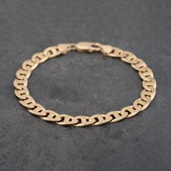Second Hand 9ct Yellow Gold 8.5 Inch Anchor Chain Bracelet 41081288