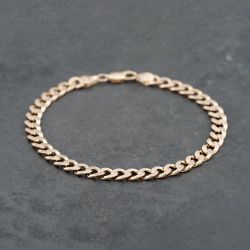 Second Hand 9ct Yellow Gold 9 Inch Curb Chain Bracelet 41081291