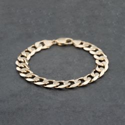 Second Hand 9ct Yellow Gold 8.5 Inch Curb Chain Bracelet 41081292