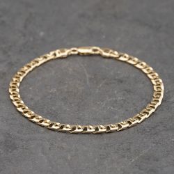 Second Hand 9ct Yellow Gold 8 Inch Anchor Chain Bracelet 41081301