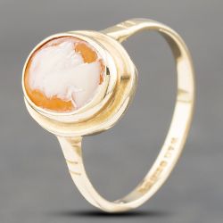 Second Hand Vintage 9ct Yellow Gold Cameo Dress Ring 41102540