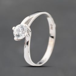 Second Hand 14ct White Gold Cubic Zirconia Solitaire Ring 41102607