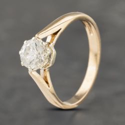 Second Hand 9ct Yellow Gold Cubic Zirconia Solitaire Ring 41103231