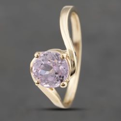 Second Hand 9ct Yellow Gold Kunzite Twist Ring 41103473