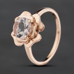 Second Hand 9ct Yellow Gold Amethyst Floral Edged Dress Ring 41103542