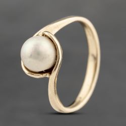 Second Hand 9ct Yellow Gold Cultured Pearl Dress Ring 41103637