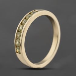 Second Hand 9ct Yellow Gold Quartz Channel Set Half Eternity Ring 41103670