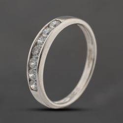 Second Hand 9ct White Gold Cubic Zirconia Channel Set Half Eternity Ring 41103712