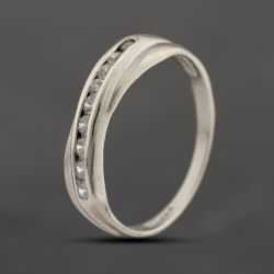 Second Hand 9ct White Gold Cubic Zirconia Half Eternity Ring 41103714