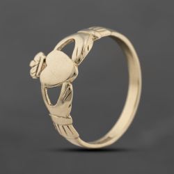 Second Hand 9ct Yellow Gold Claddagh Ring 41103716