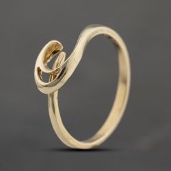 Second Hand 9ct Yellow Gold Swirl Dress Ring 41103719