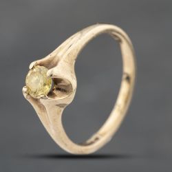 Second Hand 9ct Yellow Gold Citrine Claw Set Dress Ring 41103801