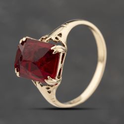 Second Hand Yellow Gold Paste Oblong Dress Ring 41103859