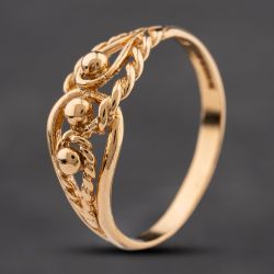 Second Hand 9ct Yellow Gold Knotted Dress Ring 41104193