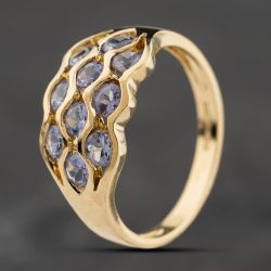 Second Hand 9ct Yellow Gold Tanzanite Dress Ring 41104249