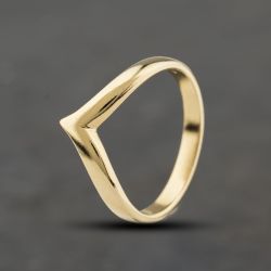 Second Hand 9ct Yellow Gold Half Wishbone Ring 41104458