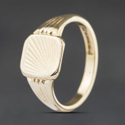 Second Hand Vintage 9ct Yellow Gold Signet Ring 41104574
