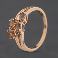 Second Hand 9ct Rose Gold Fancy Four Stone Ring 41104585