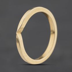 Second Hand 9ct Yellow Gold Half Wishbone Ring 41104612