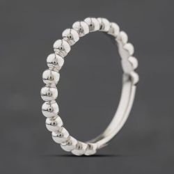 Second Hand 9ct White Gold Bead Dress Ring 41104618