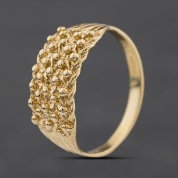 Second Hand 9ct Yellow Gold 5 Row Keeper Ring 41104623
