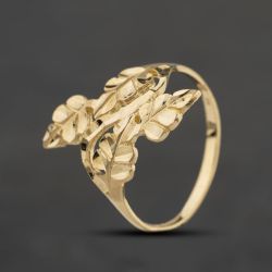 Second Hand 9ct Yellow Gold Fancy Leaf Dress Ring 41104654