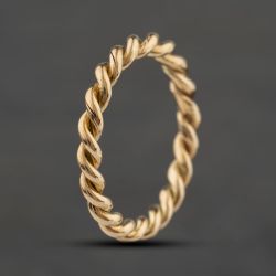 Second Hand Yellow Gold Twisted Wire Dress Ring 41104657