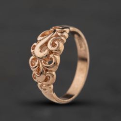 Second Hand 9ct Rose Gold Swirl Fancy Ring 41104680