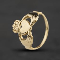 Second Hand 9ct Yellow Gold Claddagh Ring 41104687