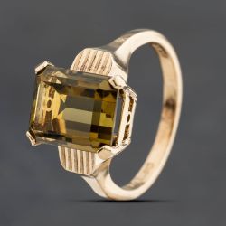 Second Hand 9ct Yellow Gold Zircon Dress Ring 41104849